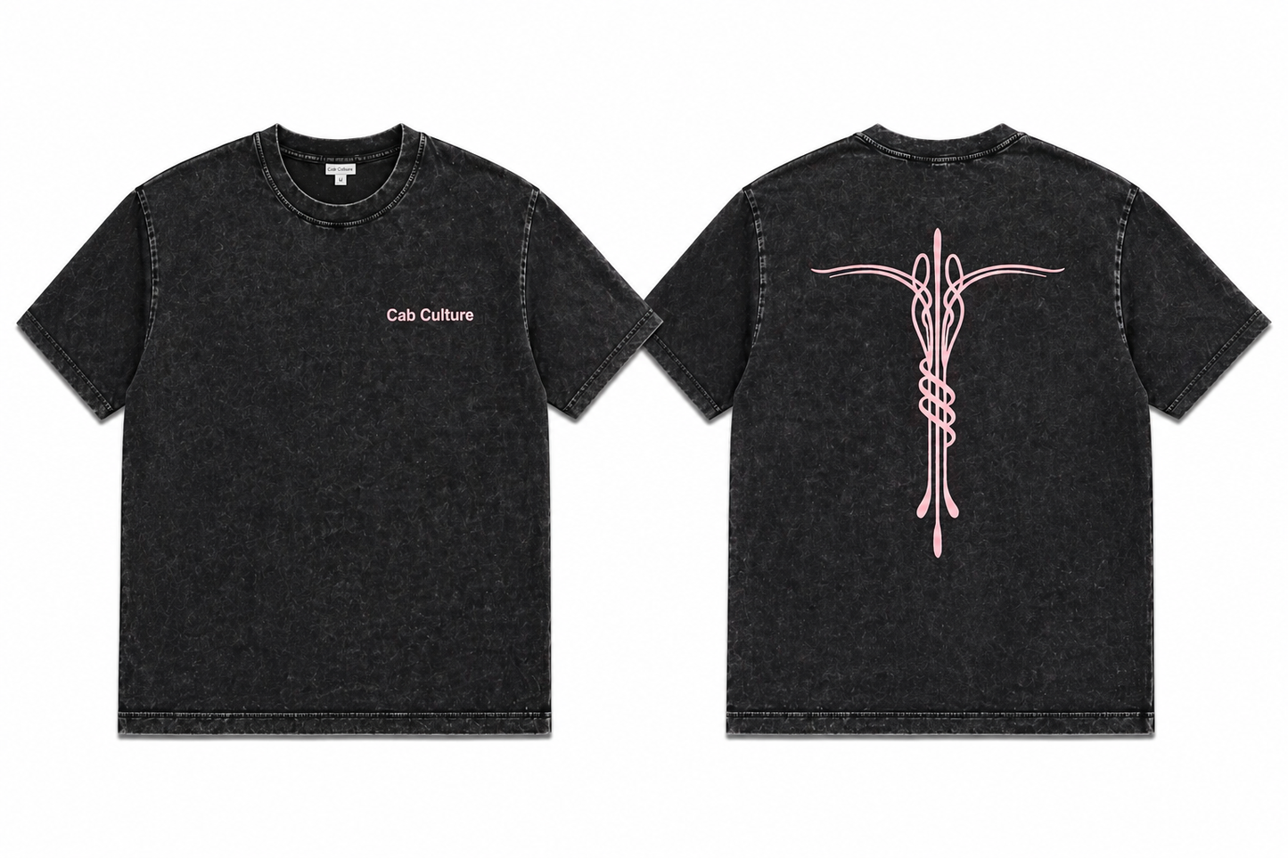 Acid wash-Pink Tee