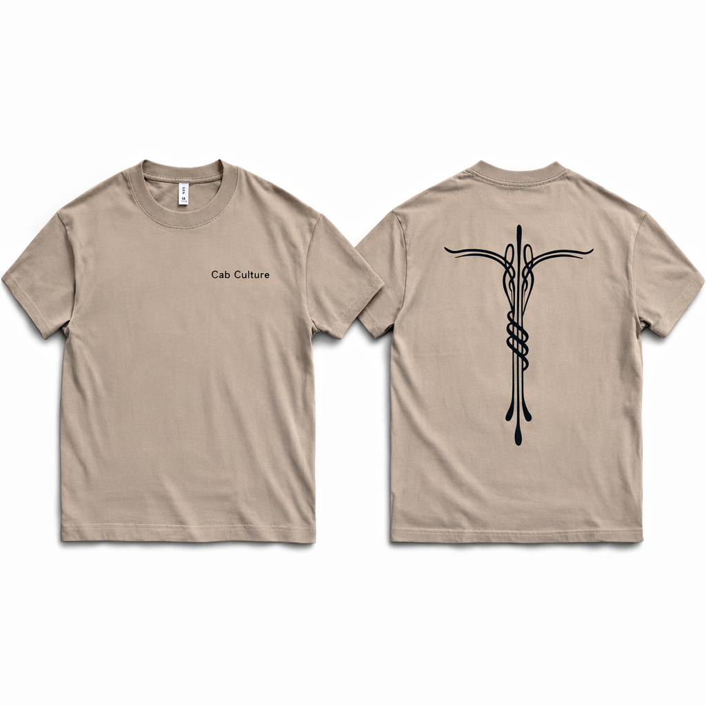 Khaki Pinstripe Tee