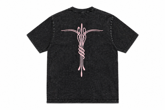 Acid wash-Pink Tee