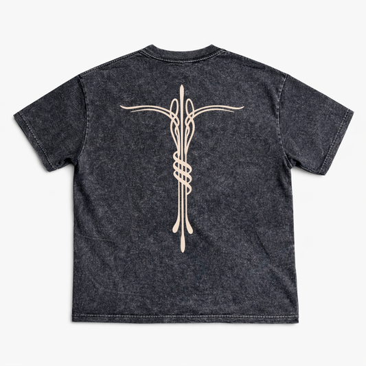 Acid wash Pinstripe Tee