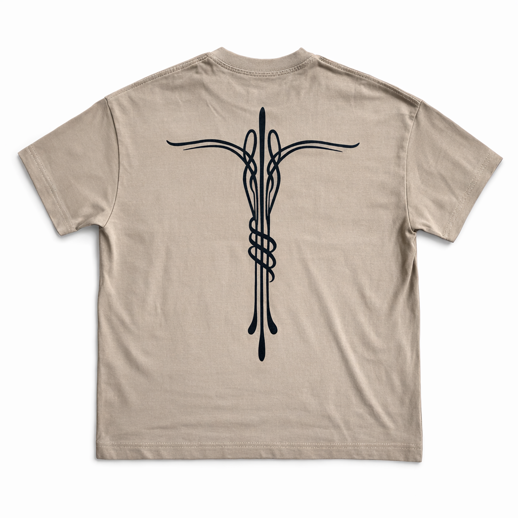 Khaki Pinstripe Tee