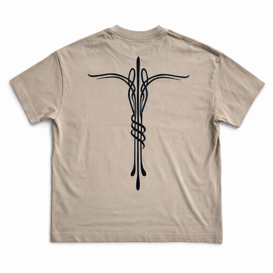 Khaki Pinstripe Tee